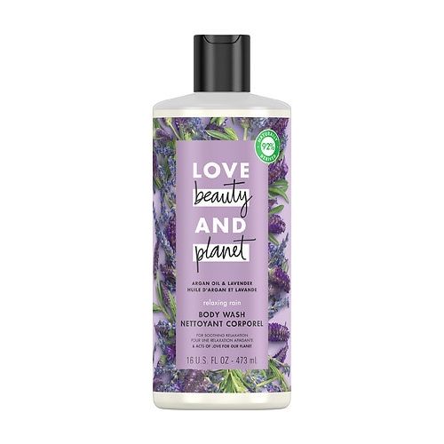 월그린 Walgreens Love, Beauty & Planet Relaxing Rain Body Wash Argan Oil & Lavender