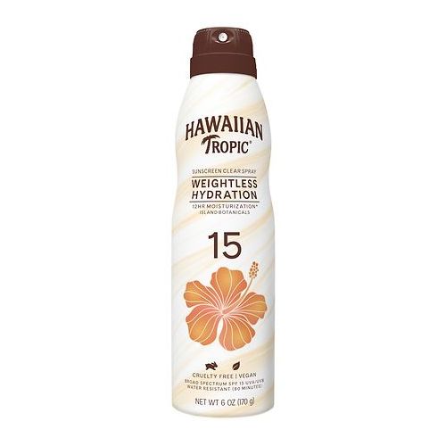 월그린 Walgreens Hawaiian Tropic Silk Hydration Sunscreen Weightless Continuous Spray SPF 15