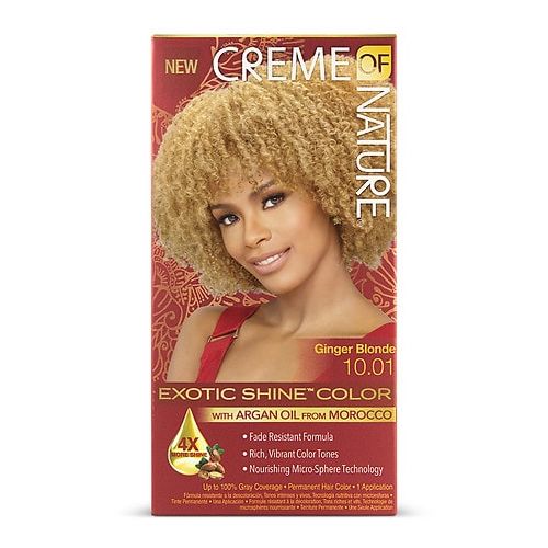 월그린 Walgreens Creme Of Nature Argan Oil Exotic Shine Permanent Hair Color Kit,Ginger Blonde