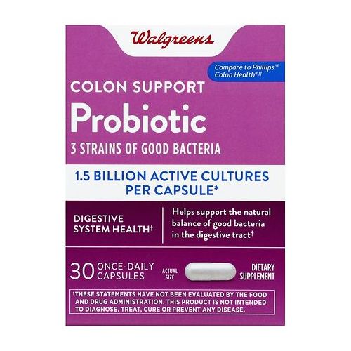 월그린 Walgreens Probiotic Colon Support Dietary Supplement Capsules
