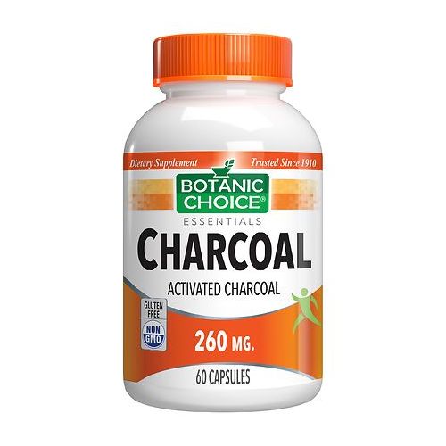 월그린 Walgreens Botanic Choice Charcoal 260 mg Dietary Supplement Capsules