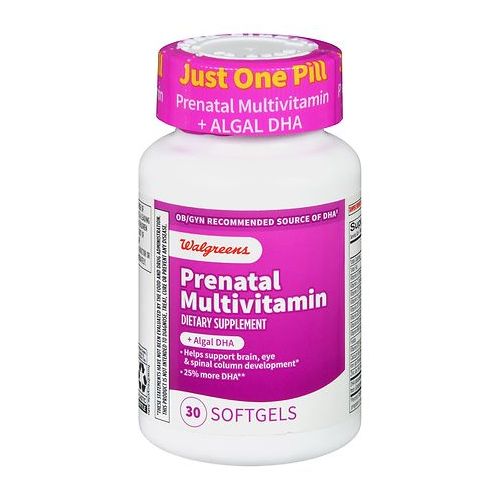 월그린 Walgreens Prenatal Multivitamin Plus DHA, Softgels