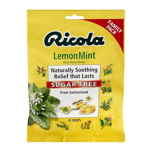 월그린 Walgreens Ricola Herb Throat Drops Sugar Free Lemon Mint