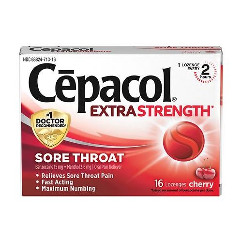 월그린 Walgreens Cepacol Sore Throat Pain Relief Lozenges Cherry