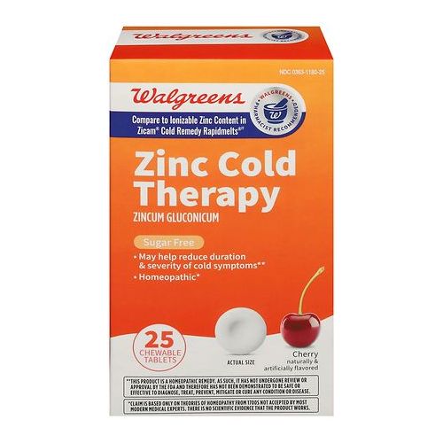 월그린 Walgreens Zinc Cold Therapy Quick Dissolving Tablets Cherry