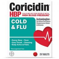 Walgreens Coricidin HBP Cold & Flu for People with High Blood Pressure, Tablets