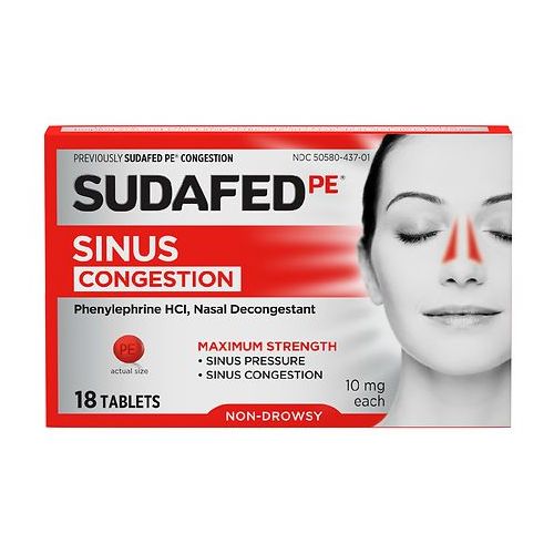 월그린 Walgreens Sudafed PE Congestion Tablets