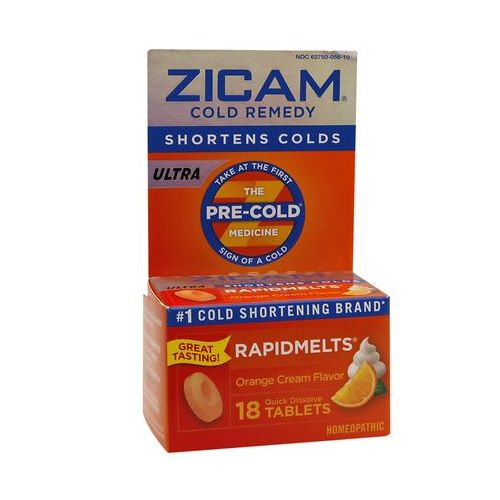 월그린 Walgreens Zicam Ultra Cold Remedy Bi-Layer RapidMelts Quick Dissolve Tablets Orange Cream Flavor