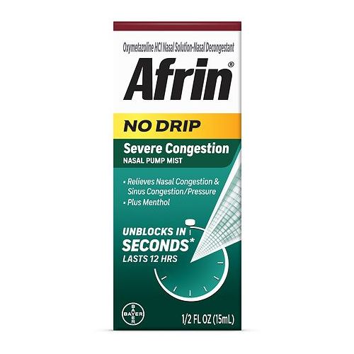 월그린 Walgreens Afrin No Drip 12 Hour Pump Mist, Severe Congestion