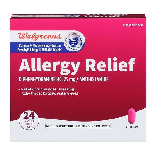 월그린 Walgreens Wal-Dryl Allergy Relief Coated Mini Tabs