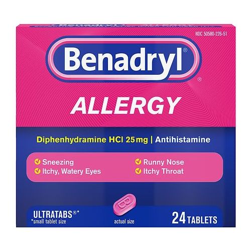 월그린 Walgreens Benadryl Allergy Ultratabs Tablets