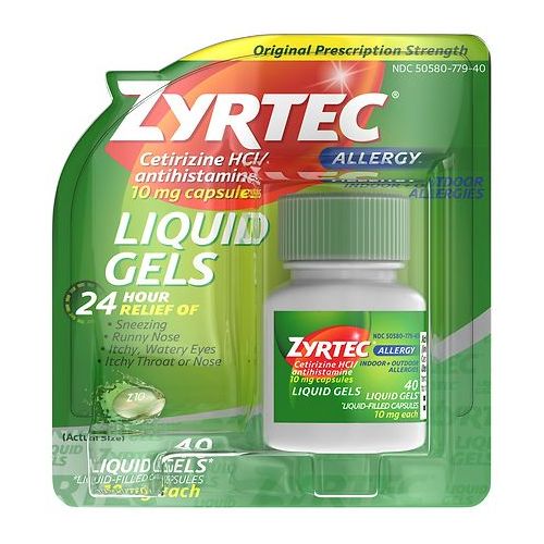 월그린 Walgreens Zyrtec Allergy 24 Hour 10mg Liquid Gels
