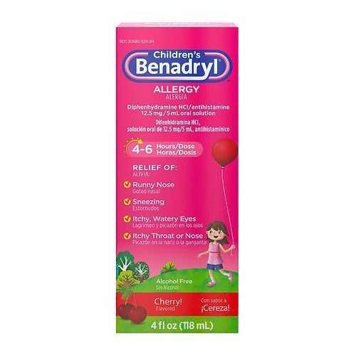 월그린 Walgreens Benadryl Childrens Allergy Liquid Cherry