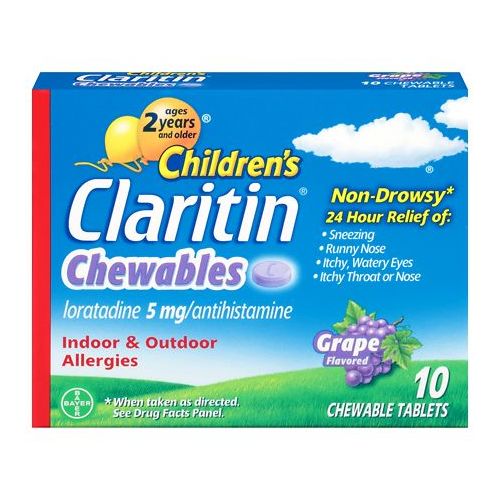 월그린 Walgreens Claritin Childrens 24 Hour Allergy Relief Chewable Tablets Grape