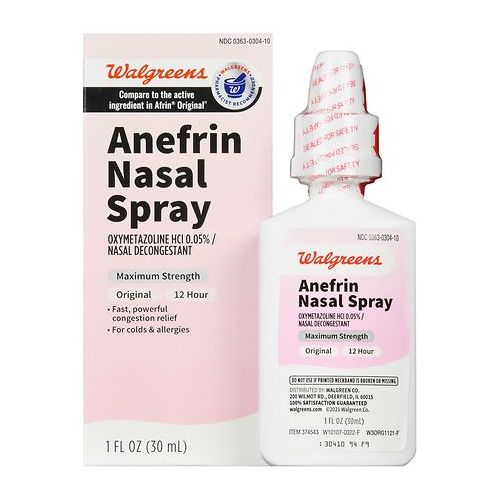 월그린 Walgreens Anefrin Nasal Spray, Original