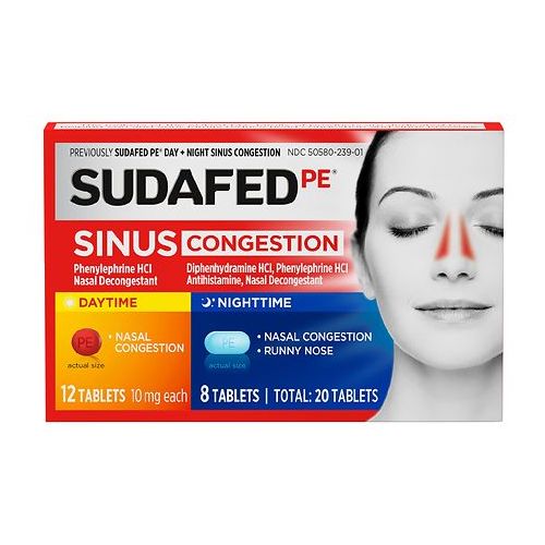 월그린 Walgreens Sudafed PE DayNight Sinus Congestion Tablets