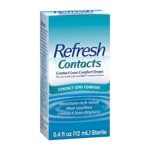 월그린 Walgreens Refresh Contacts Contact Lens Comfort Moisture Drops for Dry Eyes