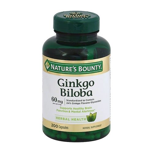 월그린 Walgreens Natures Bounty Ginkgo Biloba 60mg Dietary Supplement Capsules