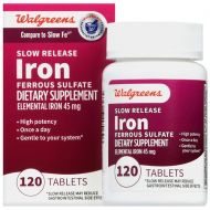 Walgreens Iron Slow Release High Potency Ferrous Sulfate 45mg, Tablets