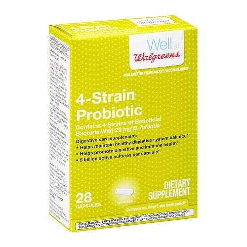 월그린 Walgreens Natural 4 Strain Probiotic Capsules