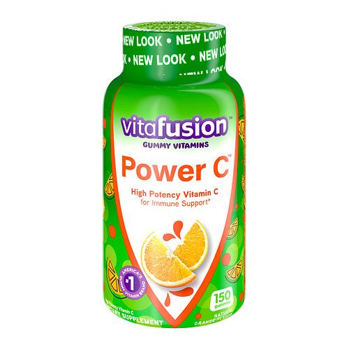 월그린 Walgreens Vitafusion Power C, Immune Support, Adult Vitamins, Gummies Natural Orange Flavor