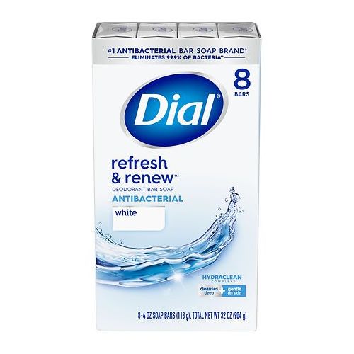 월그린 Walgreens Dial Antibacterial Deodorant Soap Bars Clean and Fresh White