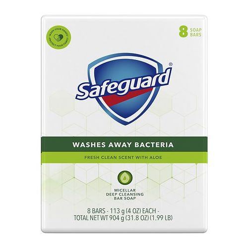 월그린 Walgreens Safeguard Antibacterial Soap Bars, White with Aloe
