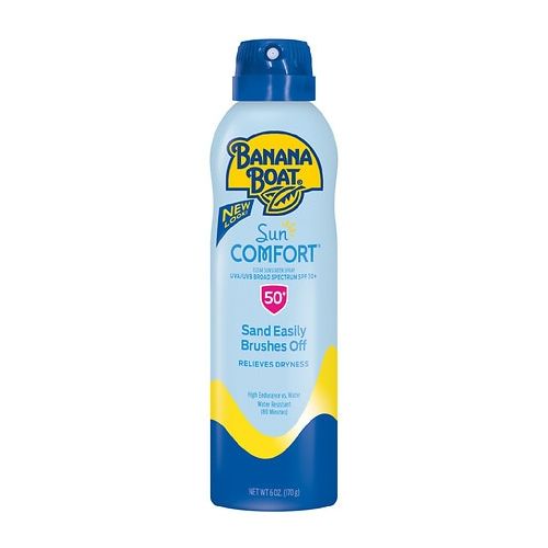 월그린 Walgreens Banana Boat SunComfort Clear Spray Sunscreen, SPF 50+