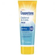 Walgreens Coppertone Defend & Care Oil Free Sunscreen Face Lotion Broad Spectrum SPF 50