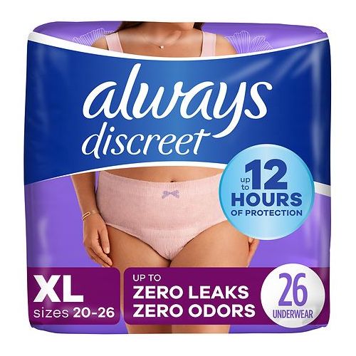 월그린 Walgreens Always Discreet Incontinence Underwear, Maximum Extra-Large Extra-Large