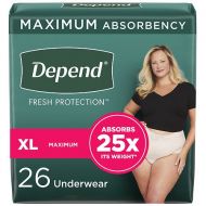 Walgreens Depend Incontinence Underwear for Women, Maximum Absorbency Extra Large Peach