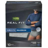 Walgreens Depend Real Fit Incontinence Briefs for Men, Maximum Absorbency LargeExtra Large Gray & Blue