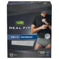 Walgreens Depend Real Fit for Men Briefs Maximum Absorbency Gray SmallMedium Gray & Blue