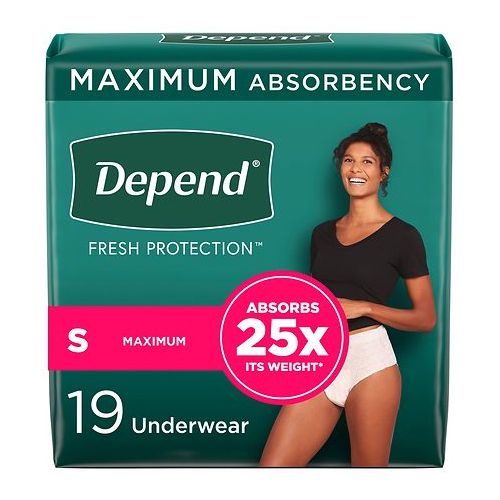 월그린 Walgreens Depend Fit-Flex Incontinence Underwear for Women, Maximum Absorbency Small