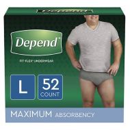 Walgreens Depend FIT-FLEX Incontinence Underwear for Men, Maximum Absorbency, Large Grey