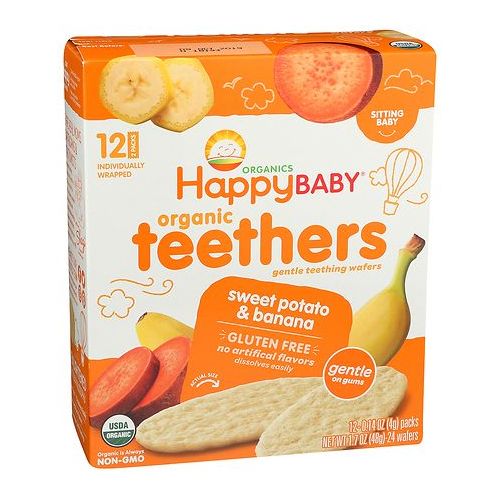 월그린 Walgreens Happy Baby Gentle Teethers Organic Teething Wafers Banana & Sweet Potato