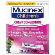 Walgreens Childrens Mucinex Chest Congestion Expectorant, Mini-Melts Bubble Gum