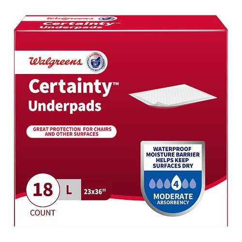 월그린 Walgreens Certainty Underpads Large