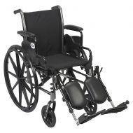 Walgreens Drive Medical Cruiser III Lightweight Wheelchair w Flip Back Removable Desk Arms and Leg Rest 20 Inch Black