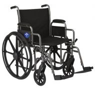 Walgreens Medline Steel Wheelchair with Swingaway Footrests 20in Seat