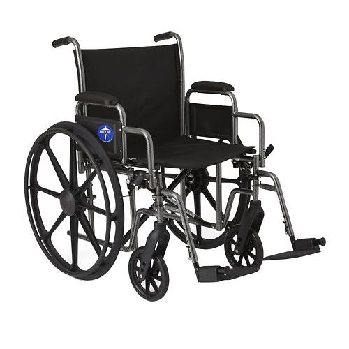 월그린 Walgreens Medline Steel Wheelchair with Swingaway Footrests 20in Seat