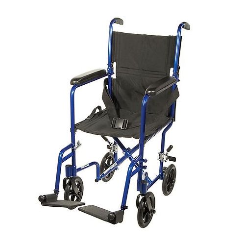 월그린 Walgreens Drive Medical Dash Lightweight Transport Wheelchair 17 Seat Blue