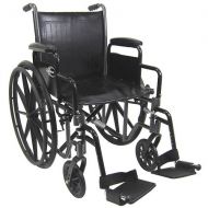 Walgreens Karman 18 inch Steel Wheelchair with Removable Armrests, 39 lbs.