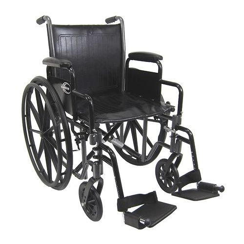 월그린 Walgreens Karman 18 inch Steel Wheelchair with Removable Armrests, 39 lbs.