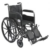 Walgreens Drive Medical Silver Sport 2 Wheelchair with Elevating Foot Rest 18 inch