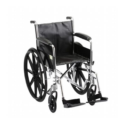 월그린 Walgreens Nova Steel Wheelchair Fixed Arm and Swing Away Footrests 18 inch