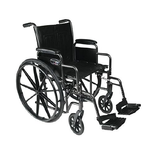월그린 Walgreens Everest & Jennings Traveler SE Steel Wheelchair Detachable Desk Arm & Swingaway Footrest 18in Seat Black