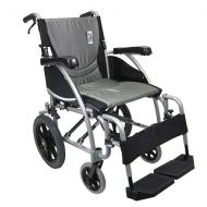 Walgreens Karman 18in Seat Ergonomic Transport Wheelchair Silver