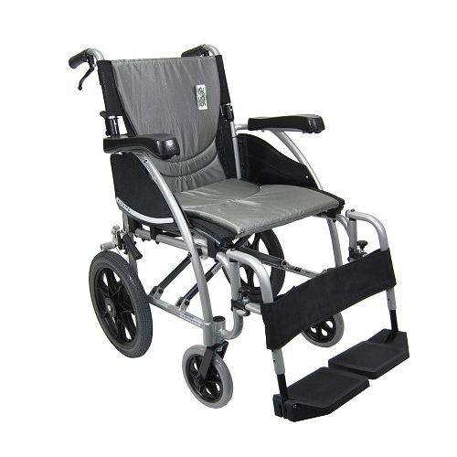 월그린 Walgreens Karman 18in Seat Ergonomic Transport Wheelchair Silver