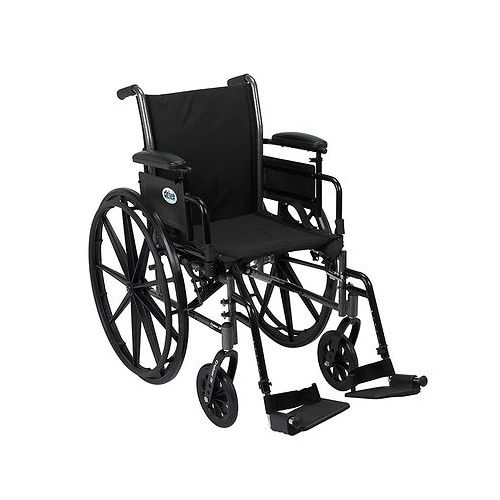 월그린 Walgreens Drive Medical Cruiser III Lightweight Wheelchair w FlipBack Removable Adj Desk Arms & FootRest 20 Seat Black